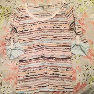 Scoop Neck Striped Shirt